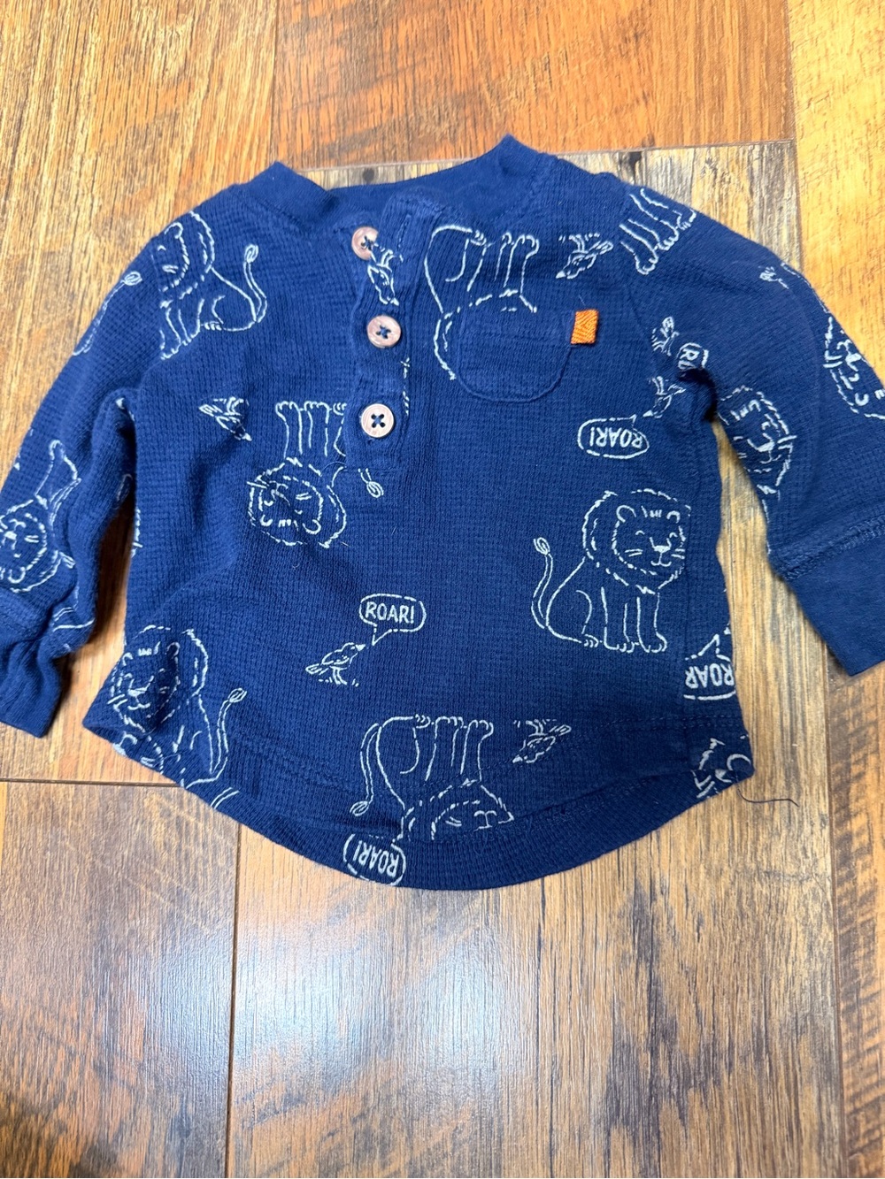 Carter's Navy Lion Henley Top with Pocket